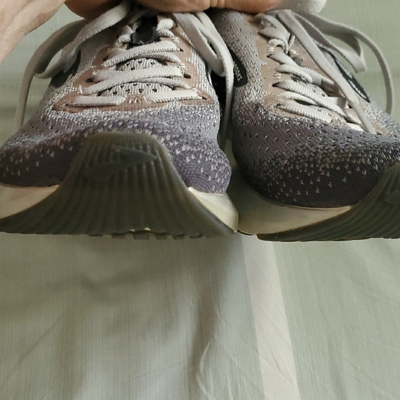 Gray and White Knit Sneakers - Picture 2 of 9